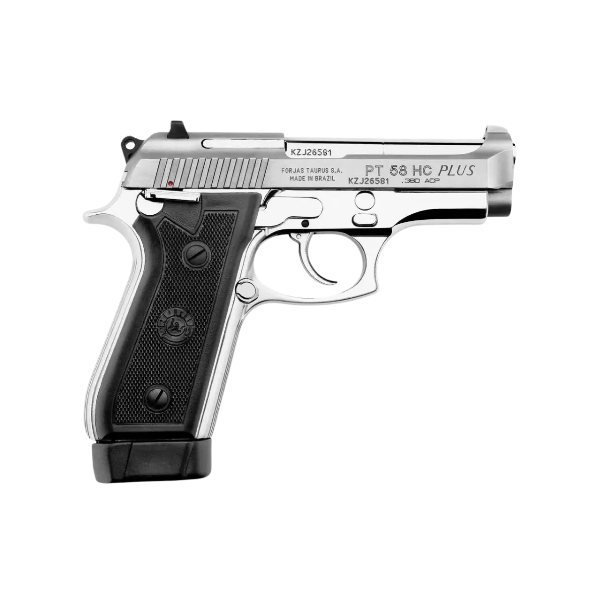 Pistola Taurus PT 58 HC Plus Inox .380ACP 20 Tiros