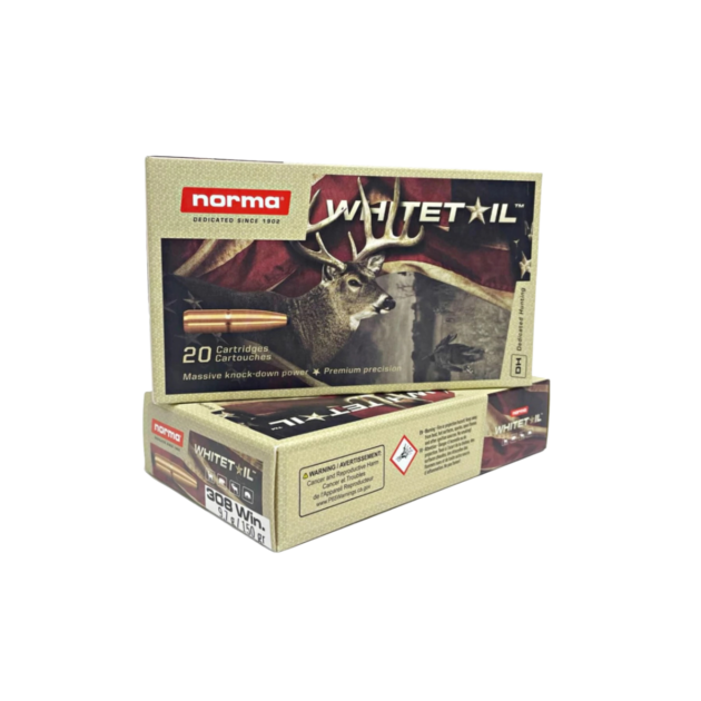 Munição Norma .308 Win Whitetail 150gr – Caixa c/20 unidades