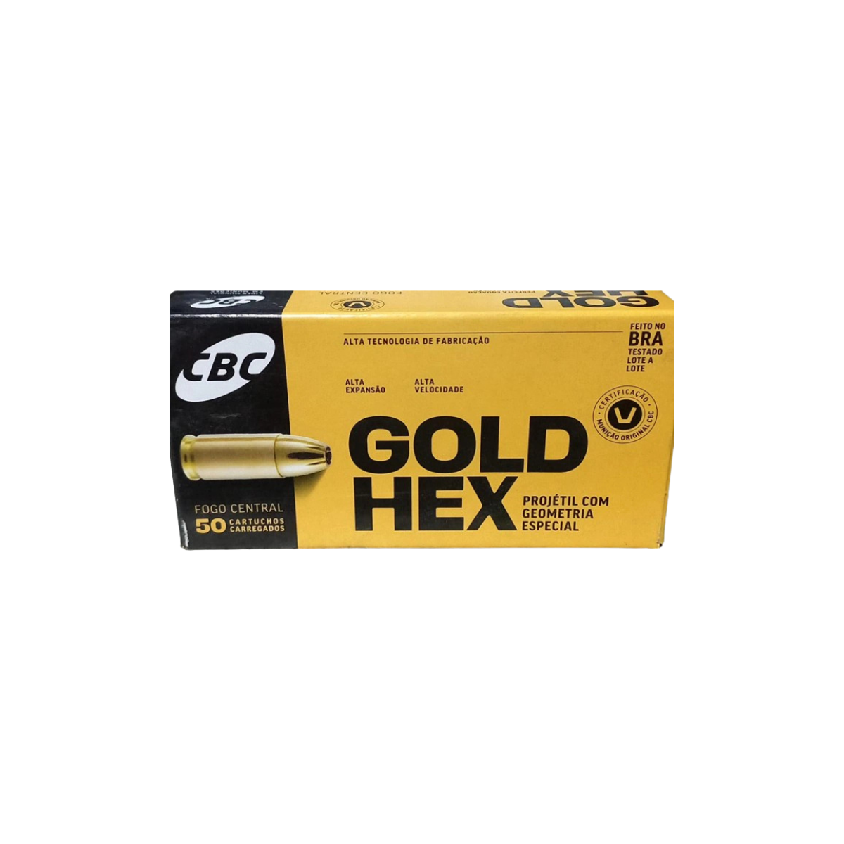 Munição CBC 9mm Luger+P+EXPO 115GR Gold/H c/50 un