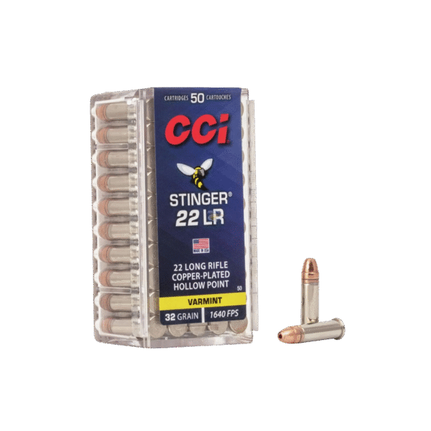 Munição CCI Stinger HP Cal.22LR 32Gr Caixa c/50 Unidades