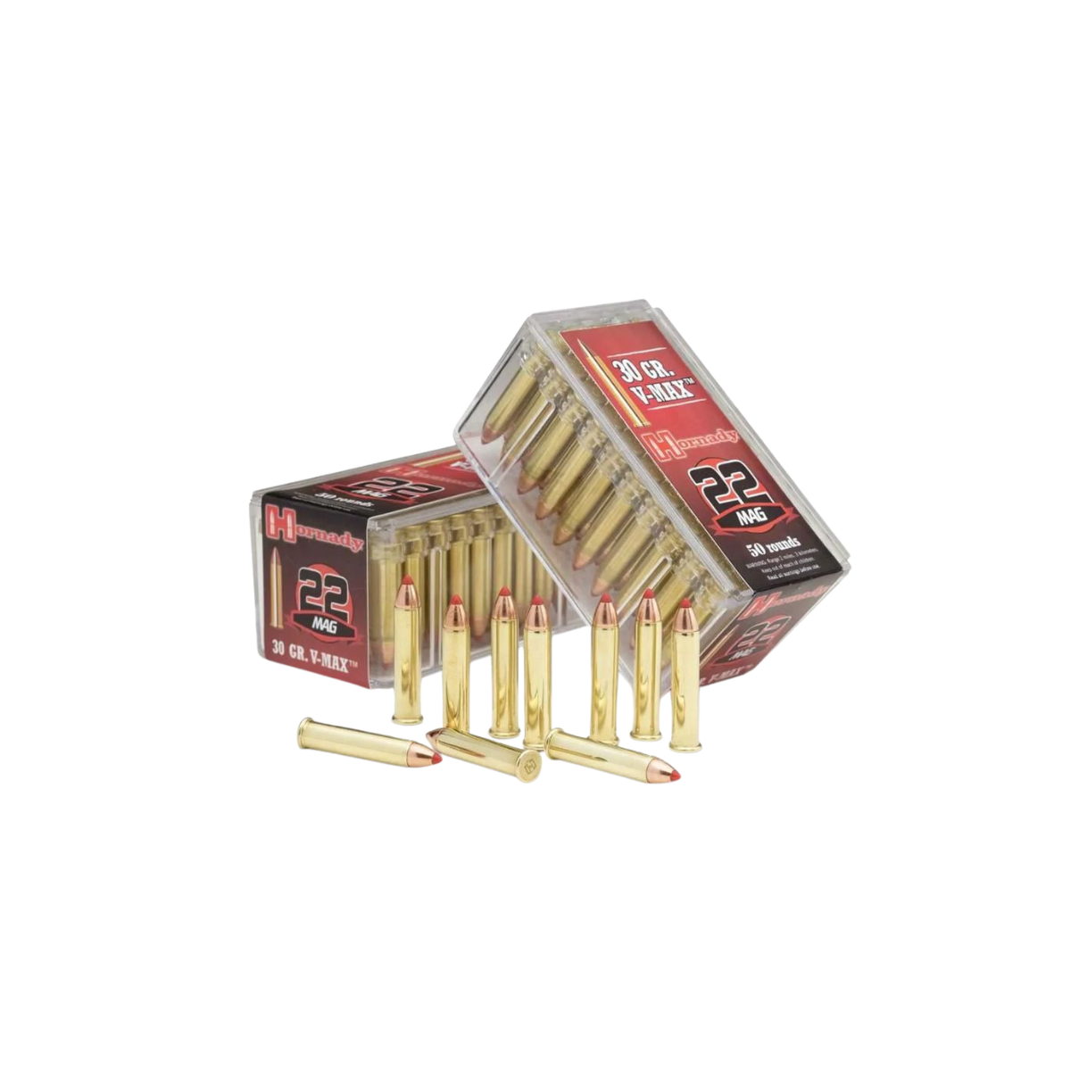 Munição Hornady CAL.22WMR V-MAX 30GR Caixa c/50 unidades
